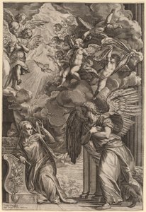 Zwiastowanie autorstwa Cornelis Cort after Titian