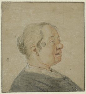 Popiersie kobiety, prawy profil autorstwa Cornelis Dusart