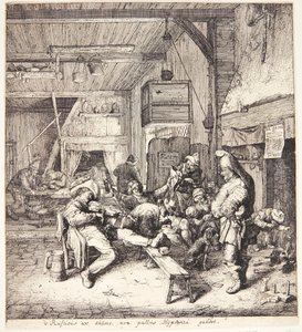 Skrzypek w izbie karczemnej autorstwa Cornelis Dusart