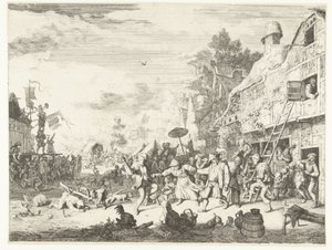 Wielkie targi wiejskie autorstwa Cornelis Dusart