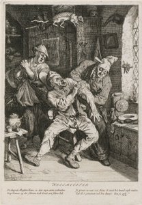 Uzdrowiciel, arkusz 2 z serii trzech scen rodzajowych autorstwa Cornelis Dusart