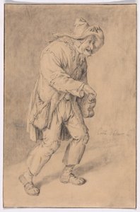 Gracz liry korbowej autorstwa Cornelis Dusart