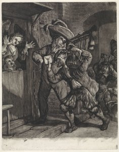 Loteria w Grootebroek, 1694 autorstwa Cornelis Dusart