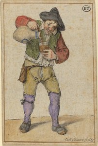 Chłop napełniający szklankę autorstwa Cornelis Dusart