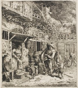Tańczący pies autorstwa Cornelis Dusart