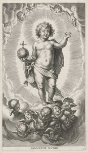 Dzieciątko Chrystus z kulą autorstwa Cornelis Galle (I)
