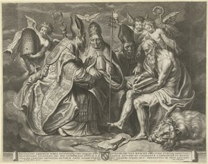 Czterech Ojców Kościoła autorstwa Cornelis Galle (I)