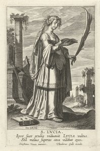 H. Łucja Mirror of the Illustrious Virgins (tytuł serii) autorstwa Cornelis Galle (I)