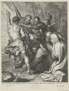 Niesienie krzyża autorstwa Cornelis Galle (I)