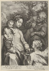 Maryja karmi dziecko autorstwa Cornelis Galle (I)