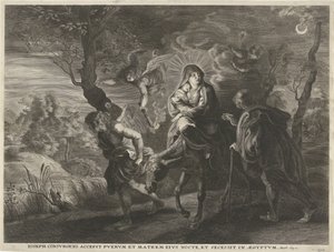 Lot do Egiptu autorstwa Cornelis Galle (I)