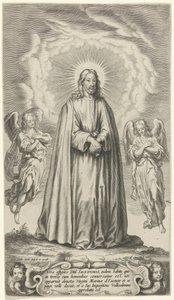 Chrystus z dwoma aniołami autorstwa Cornelis Galle (II)