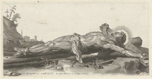 Ukrzyżowany Chrystus na ziemi autorstwa Cornelis Galle (II)