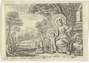 Święta Rodzina z Janem Chrzcicielem autorstwa Cornelis Galle (II)