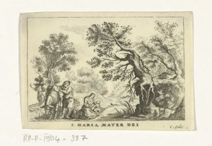 Odpocznij w locie do Egiptu autorstwa Cornelis Galle (II)