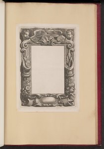 Ilustracja granicy z dwoma puttami i owocami autorstwa Cornelis Galle I