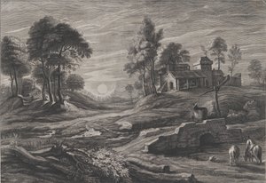 Pejzaż ze studnią, 1638-60.