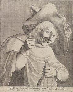 Mężczyzna ze szklanką autorstwa Cornelis I Danckerts