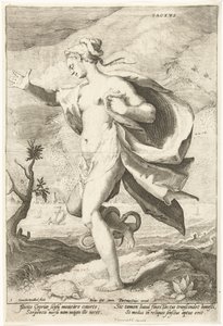 Tactvs (tytuł na obiekcie) Pięć zmysłów (tytuł serii) autorstwa Cornelis Jacobsz. Drebbel