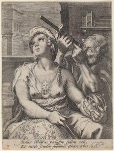 Astronomia autorstwa Cornelis Jacobsz Drebbel, after Hendrik Goltzius