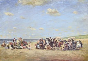 Na plaży (olej na pokładzie) autorstwa Cornelis Koppenol