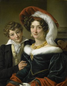 Rudolphina Wilhelmina Elizabeth de Sturler (1798-1873), druga żona hrabiego Johannesa van den Boscha, z ich synem Richardem Leeuwenhartem autorstwa Cornelis Kruseman (attributed to workshop of)