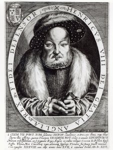 Portret Henryka VIII, rytowany przez Petera Isselburga, 1646