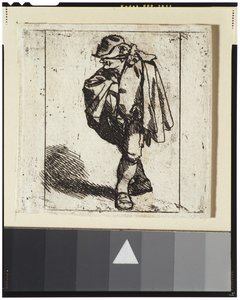 Mężczyzna z jedną ręką wbitą w swój dublet autorstwa Cornelis Pietersz Bega