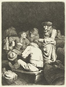 Gospodyni i firma w karczmie autorstwa Cornelis Pietersz. Bega