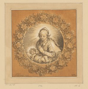 Maryja z dzieckiem Chrystusa autorstwa Cornelis Ploos van Amstel (signed by artist)