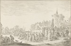 Targ Rybny autorstwa Cornelis Ploos van Amstel (signed by artist)