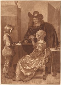 Cavalier i Dama z pazią autorstwa Cornelis Ploos van Amstel