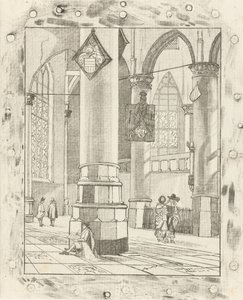 Kerkinterieur autorstwa Cornelis Ploos van Amstel