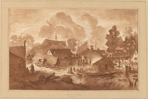 Wioska ze stawem autorstwa Cornelis Ploos van Amstel