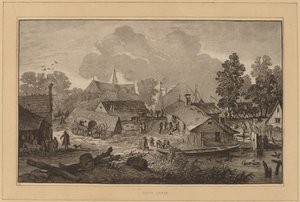 Wioska ze stawem autorstwa Cornelis Ploos van Amstel