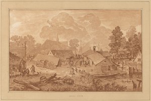 Wioska ze stawem autorstwa Cornelis Ploos van Amstel