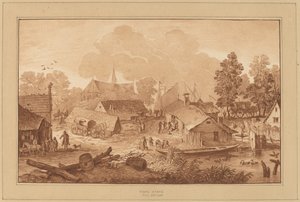 Wioska ze stawem autorstwa Cornelis Ploos van Amstel