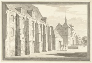 Widok kościoła i domu w Ootmarsum