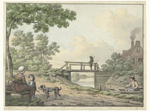 leżący pies autorstwa Cornelis Saftleven