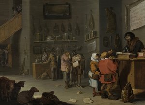 Spór o krowę kosztuje co najmniej jeden więcej (kto pozywa o krowę?). 1629 autorstwa Cornelis Saftleven