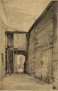 Dziedziniec starego domu autorstwa Cornelis Saftleven
