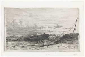 Przełamanie grobli w Arnhem, 1855 autorstwa Cornelis Springer