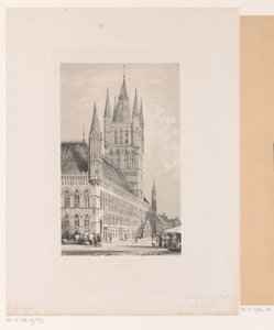 Sukiennice w Ypres Ratusz z XIII wieku (Halte Yperen) (tytuł na obiekcie) autorstwa Cornelis Springer