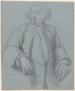 Portret nieznanego mężczyzny w długim płaszczu, w trzech czwartych po lewej stronie autorstwa Cornelis Troost (attributed to)