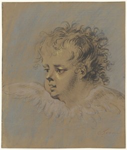 Skrzydlata głowa anioła autorstwa Cornelis Troost