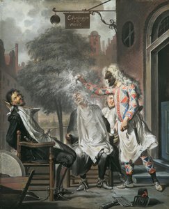 Arlekin, mag i fryzjer: zdemaskowani rywale, 1738