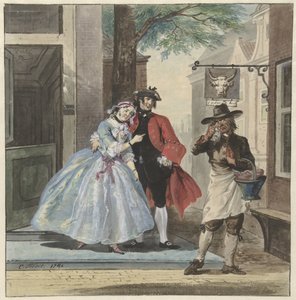 Scena sceniczna z Pefroen z głową owcy autorstwa Cornelis Troost