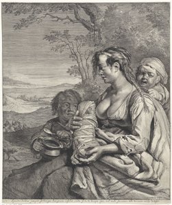 Heidi Obiecuję, że bogatsi biedni (...) słowa, które podałem (tytuł na przedmiocie) autorstwa Cornelis Visscher (II)