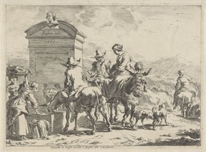 miejsce odpoczynku Krajobrazy (tytuł serii) autorstwa Cornelis Visscher (II)