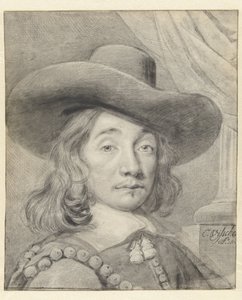 Autoportret w kapeluszu autorstwa Cornelis Visscher (II)